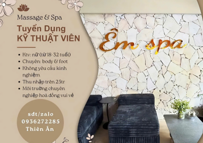 TUYỂN DỤNG NHÂN SỰ TẠI ÊM SPA – CƠ HỘI NGHỀ NGHIỆP HẤP DẪN